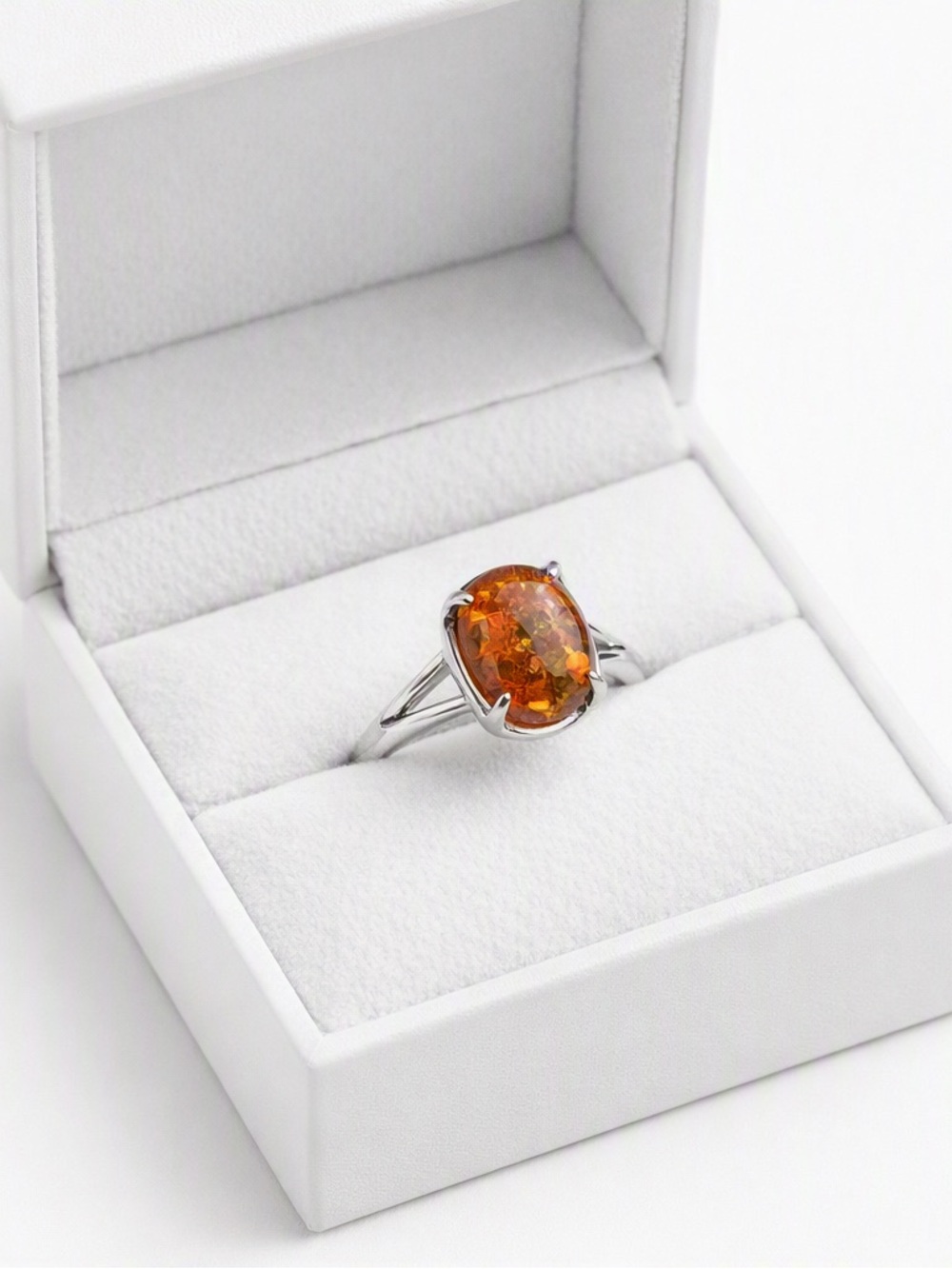 5/$25 Bold Amber Stone Ring Size 10